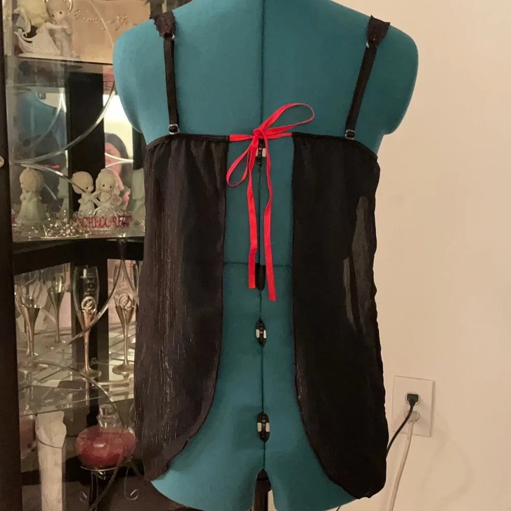Red and Black Lingerie Set